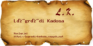 Légrádi Kadosa névjegykártya
